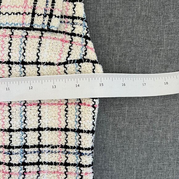 Maje Rianey Checked Cotton-Blend Tweed Mini Dress in Ecru - Picture 7 of 14